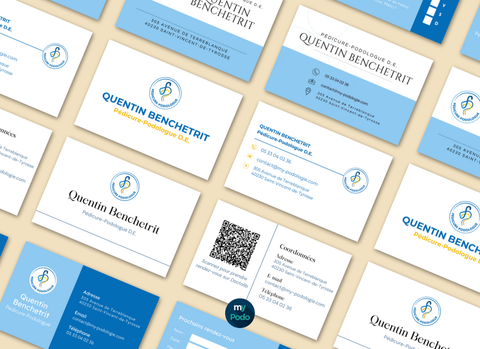 Des-cartes-de-visite-professionnelles-pour-pédicures-podologues My Podologie