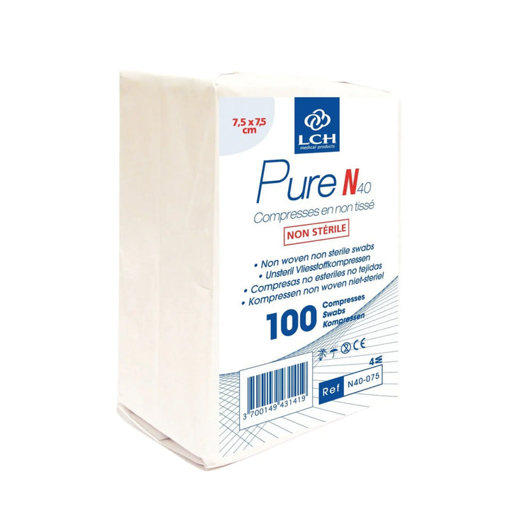 100 compresses non-tissées non stériles - LCH - Différentes dimensions