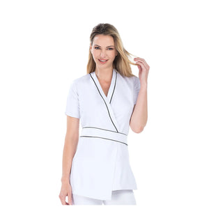 Alison - Tunique - Manches courtes - Femme - 75 cm My Blouse Blanc-T6-XXXL