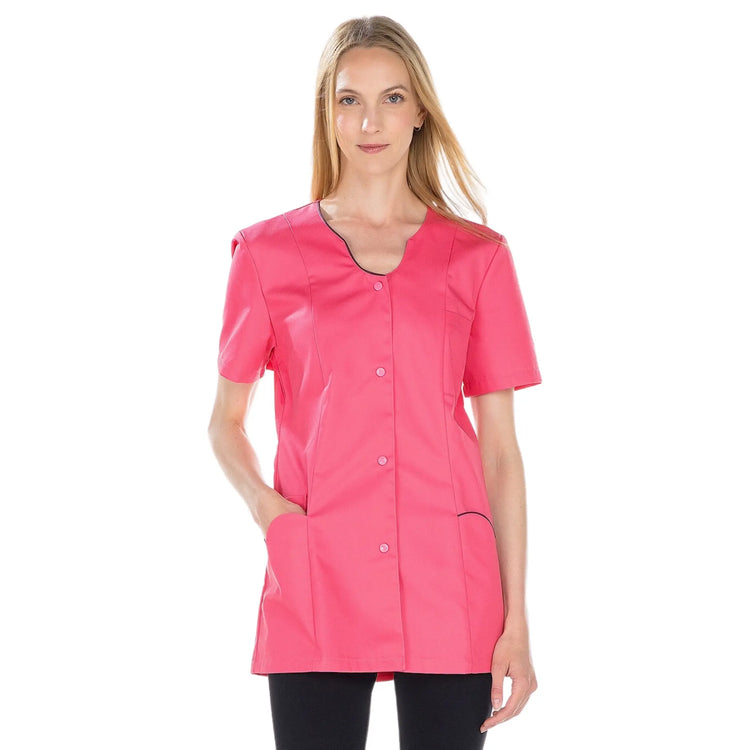 Anaïs - Tunique - Manches Courtes - Femme - 75cm My Blouse  Sergé-Fushia-Iris-T6-XXXL