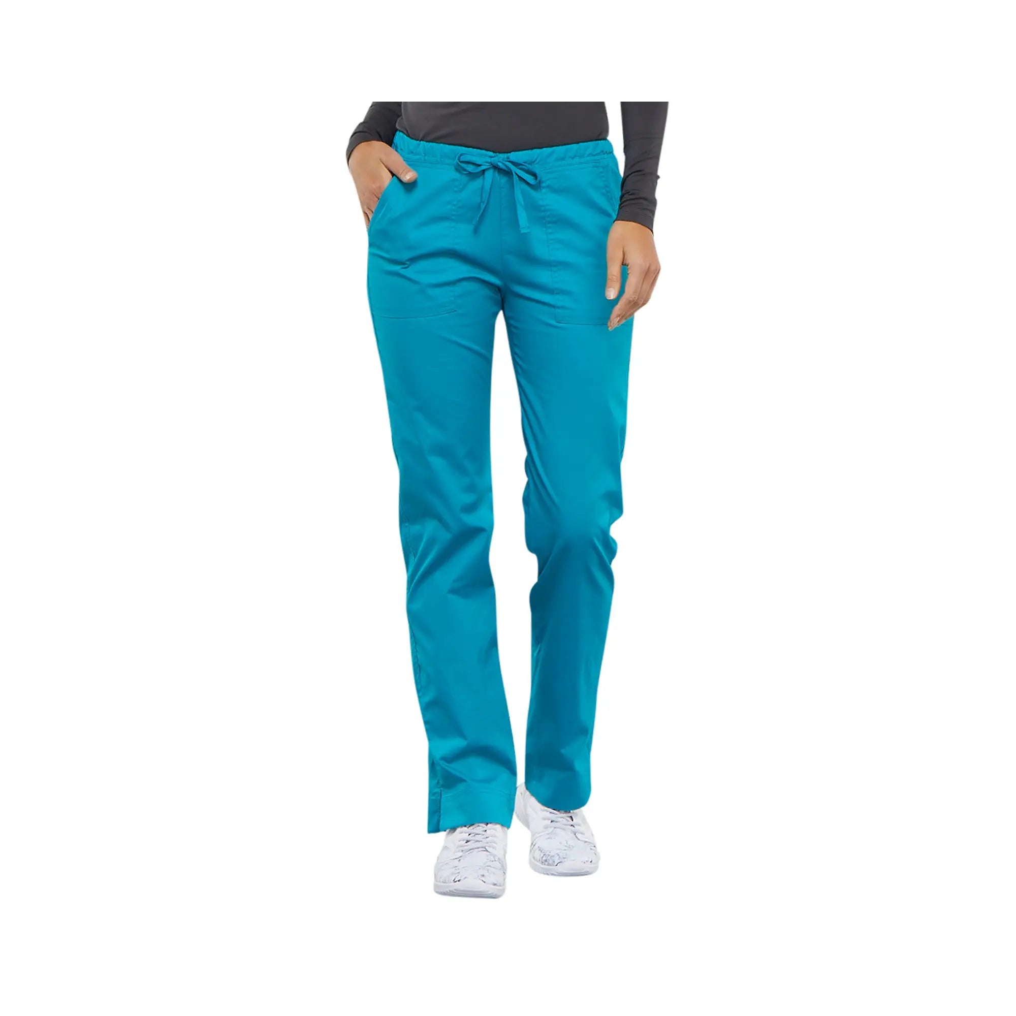 Avignon - Pantalon Slim cordon de serrage - Femme - Cherokee Cherokee Authentic Workwear  Bleu-Canard-XXXL