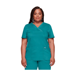 Béziers - Tunique cache-cœur col V - Femme - Cherokee - Couleur 1 Cherokee Authentic Workwear Bleu-Canard-3XL