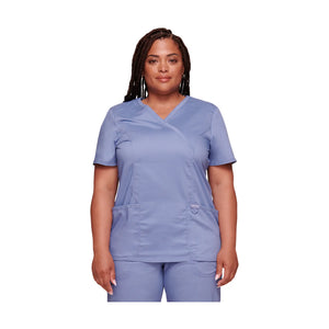 Béziers - Tunique cache-cœur col V - Femme - Cherokee - Couleur 1 Cherokee Authentic Workwear Bleu-Ciel-3XL