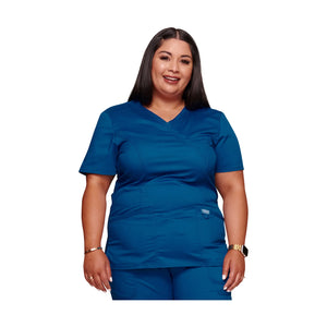 Béziers - Tunique cache-cœur col V - Femme - Cherokee - Couleur 1 Cherokee Authentic Workwear Bleu-Roi-3XL