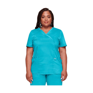 Béziers - Tunique cache-cœur col V - Femme - Cherokee - Couleur 1 Cherokee Authentic Workwear Bleu-Turquoise-3XL