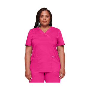 Béziers - Tunique cache-cœur col V - Femme - Cherokee - Couleur 1 Cherokee Authentic Workwear Rose-Électrique-3XL