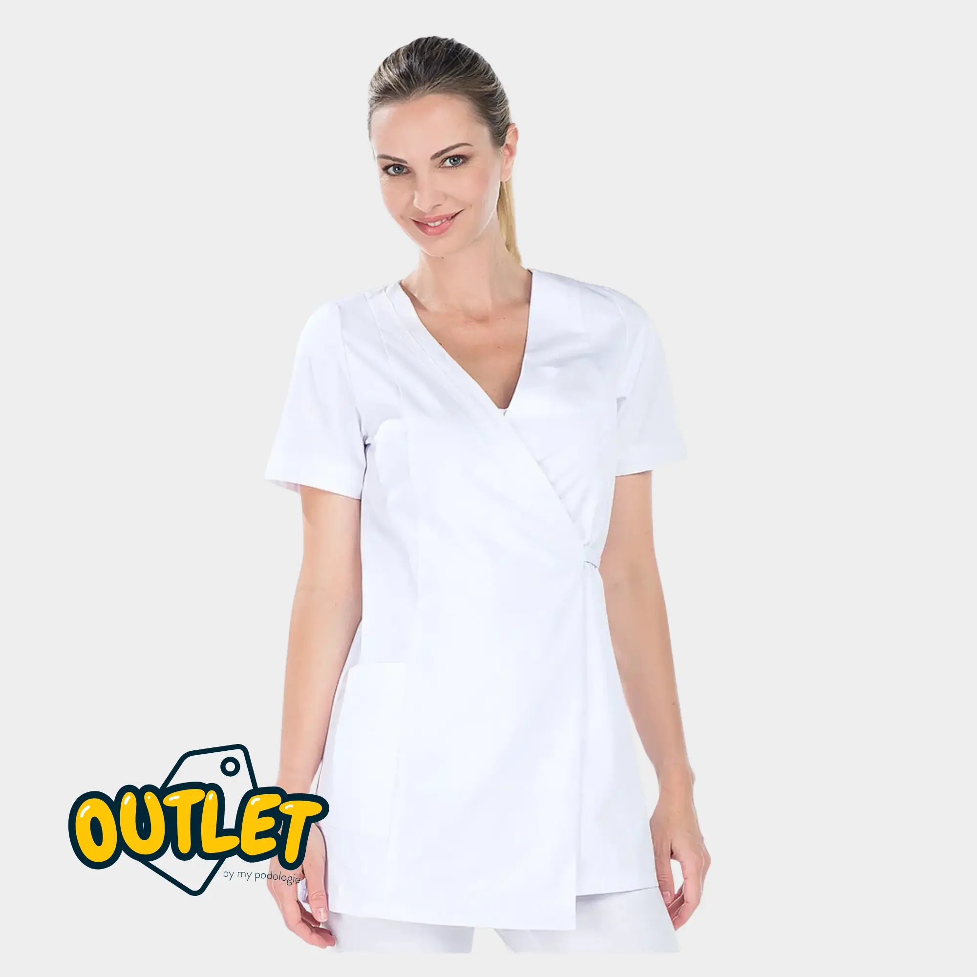 Blouse femme - Taille S - My Blouse // Fin de série My Podologie Claudia - sergé blanc