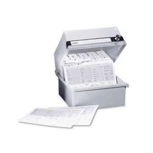 Boîte à fiches verrouillable pour env. 800 fiches - A5 orentation paysage - Gris clair - Ruck Ruck