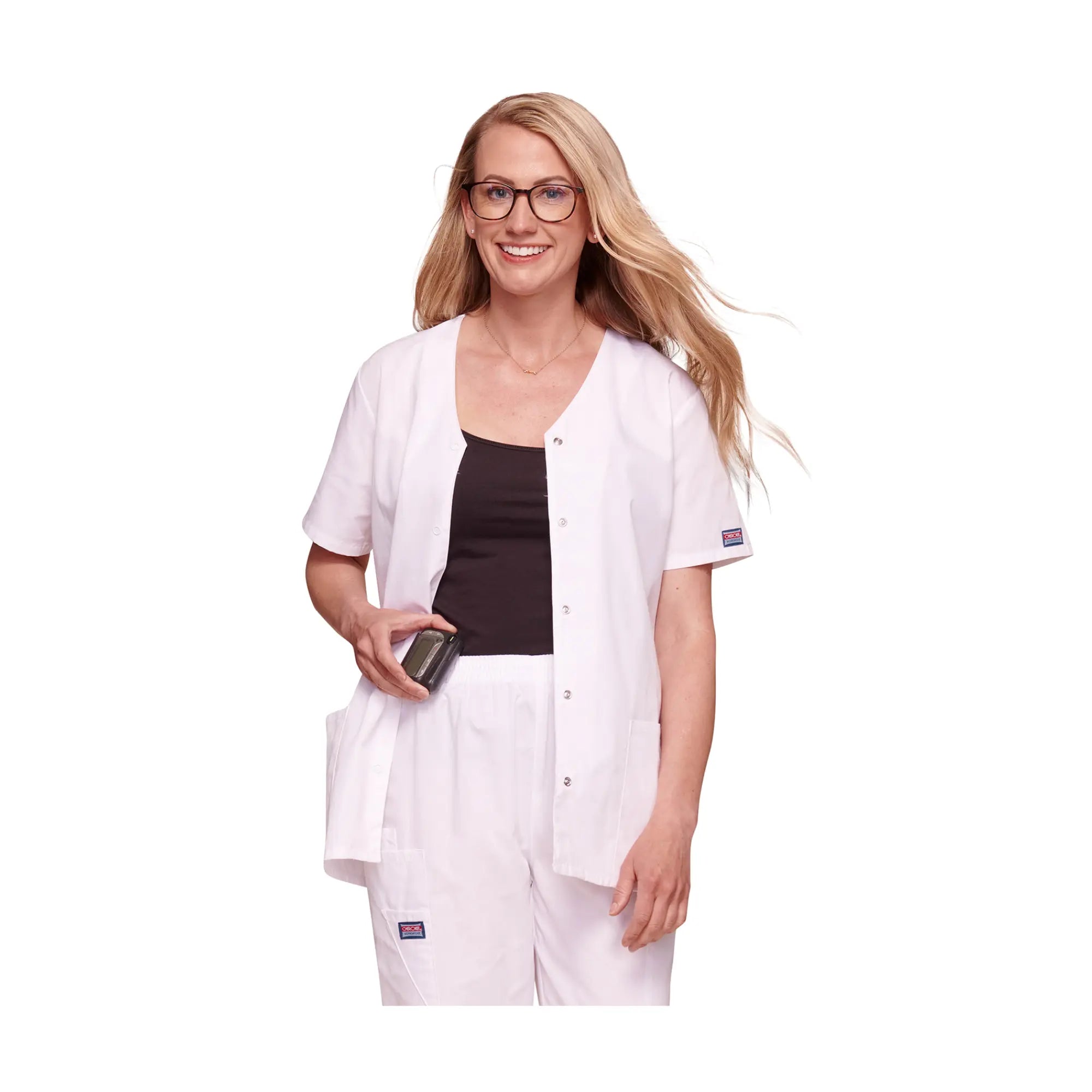 Calais - Tunique col V à boutons-pression - Femme - Cherokee Cherokee Authentic Workwear