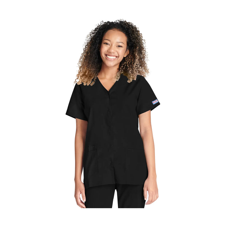 Calais - Tunique col V à boutons-pression - Femme - Cherokee Cherokee Authentic Workwear