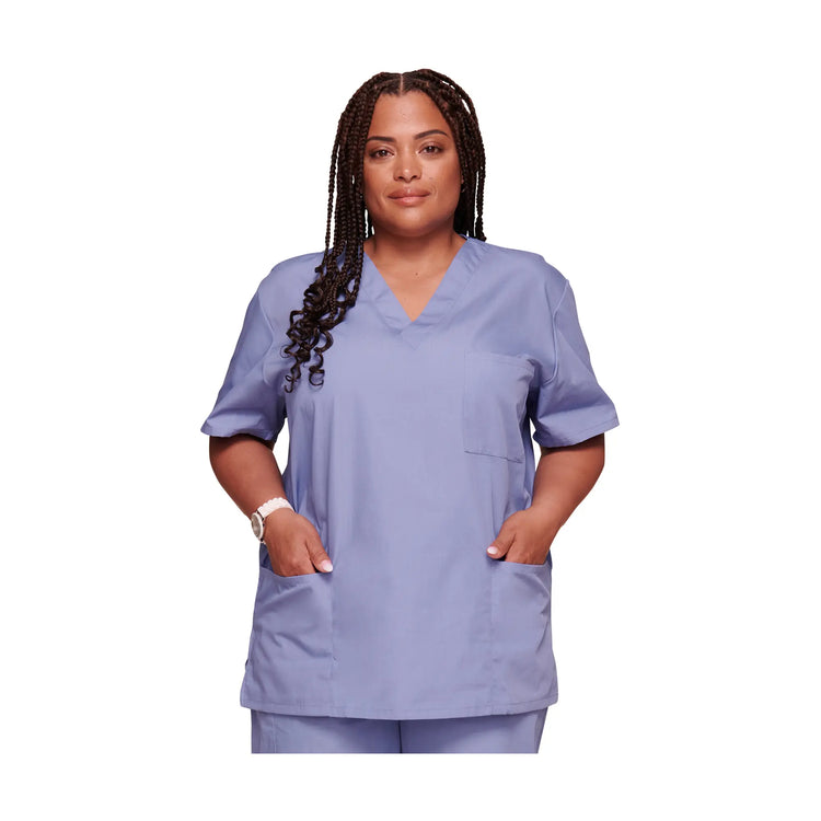Dax - Tunique col V - Unisexe - Cherokee Cherokee Authentic Workwear  Bleu-Ciel-3XL