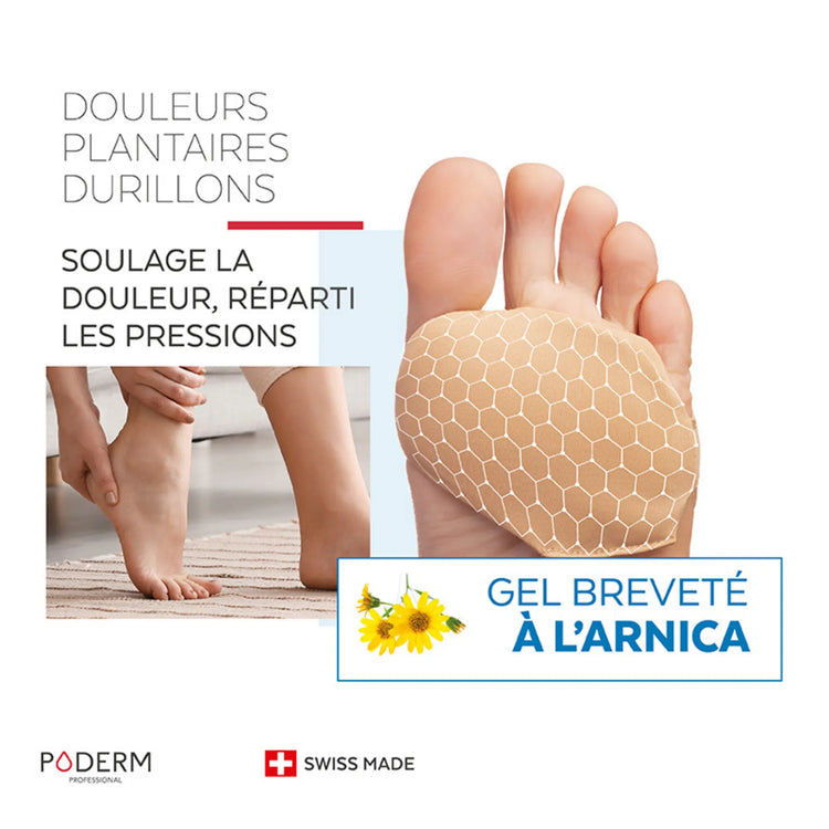 Douleurs plantaires et durillons - Protection gel Arnica - Poderm Professional