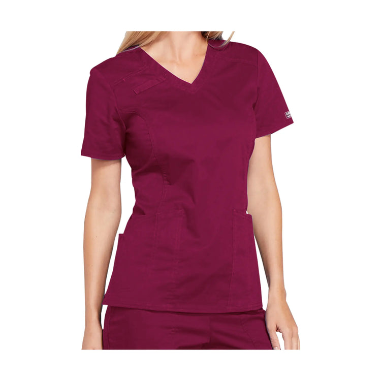 Dunkerque - Tunique col V - Femme - Cherokee Cherokee Authentic Workwear  Bordeaux-3XL