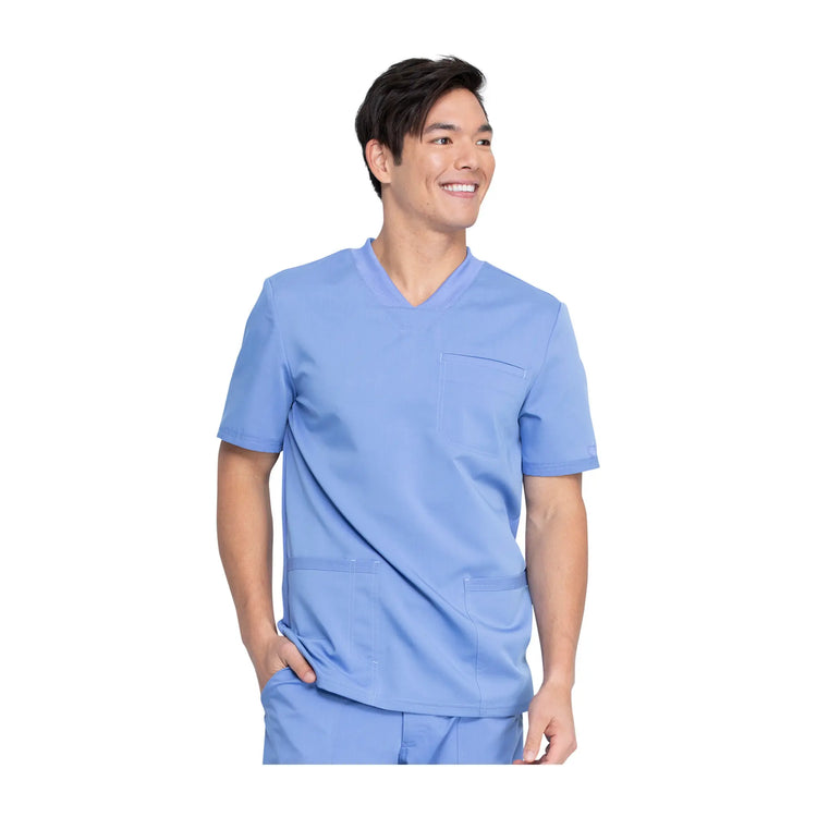 Espelette - Tunique col V - Manches courtes - Homme - Dickies Dickies  Bleu-Ciel-3XL