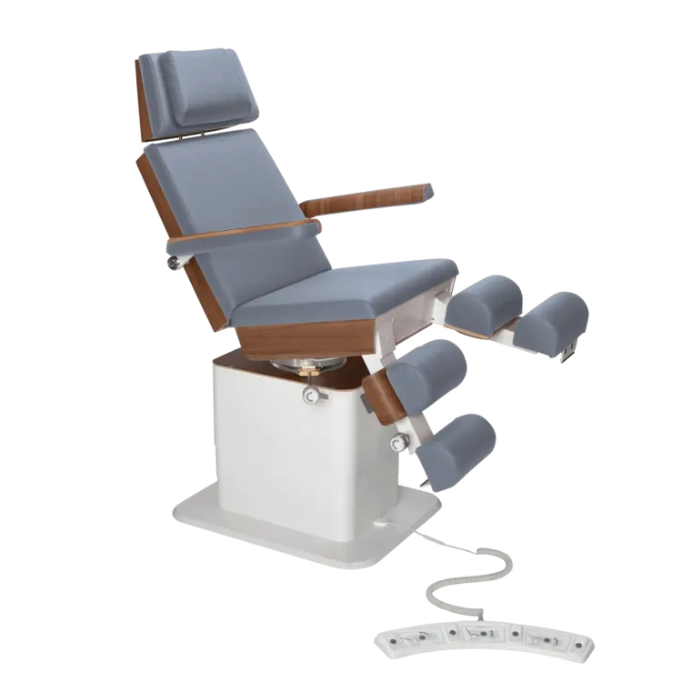 Fauteuil de pédicurie - MOON - Relevage électrique - Filaire - Ruck My Podologie  Océan-3-moteurs-Noyer