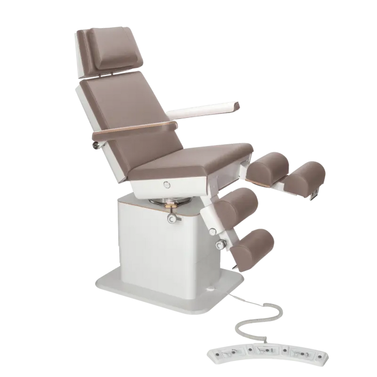 Fauteuil de pédicurie - MOON - Relevage électrique - Filaire - Ruck My Podologie  Muscade-5-moteurs-Blanc