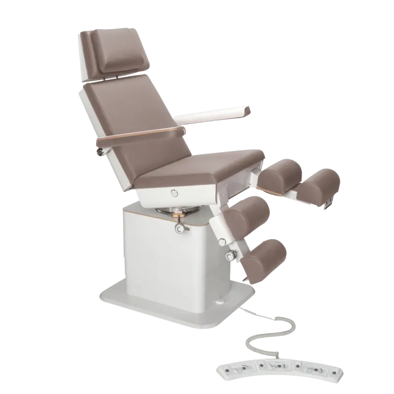 Fauteuil de pédicurie - MOON - Relevage électrique - Filaire - Ruck My Podologie  Muscade-5-moteurs-Blanc