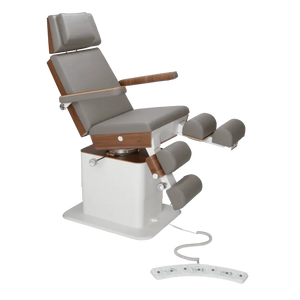 Fauteuil de pédicurie - MOON - Relevage électrique - Filaire - Ruck My Podologie Pierre-5-moteurs-Noyer