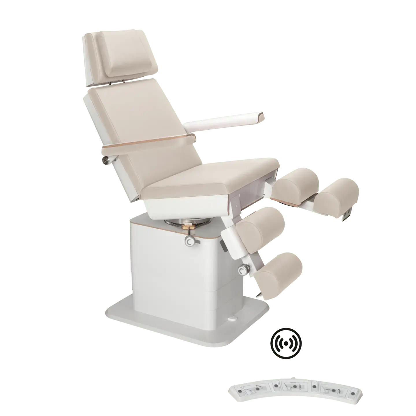 Fauteuil de pédicurie - MOON - Relevage électrique - Wifi - Ruck My Podologie  Naturel-3-moteurs-Blanc