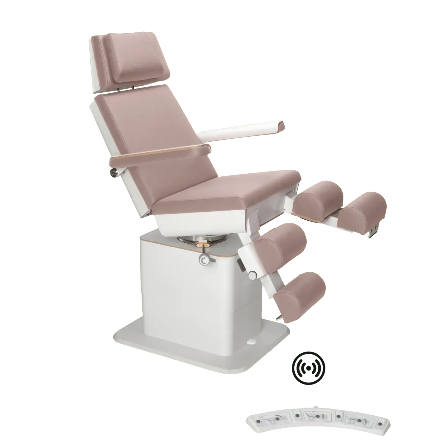 Fauteuil de pédicurie - MOON - Relevage électrique - Wifi - Ruck My Podologie  Taupe-3-moteurs-2-Blanc