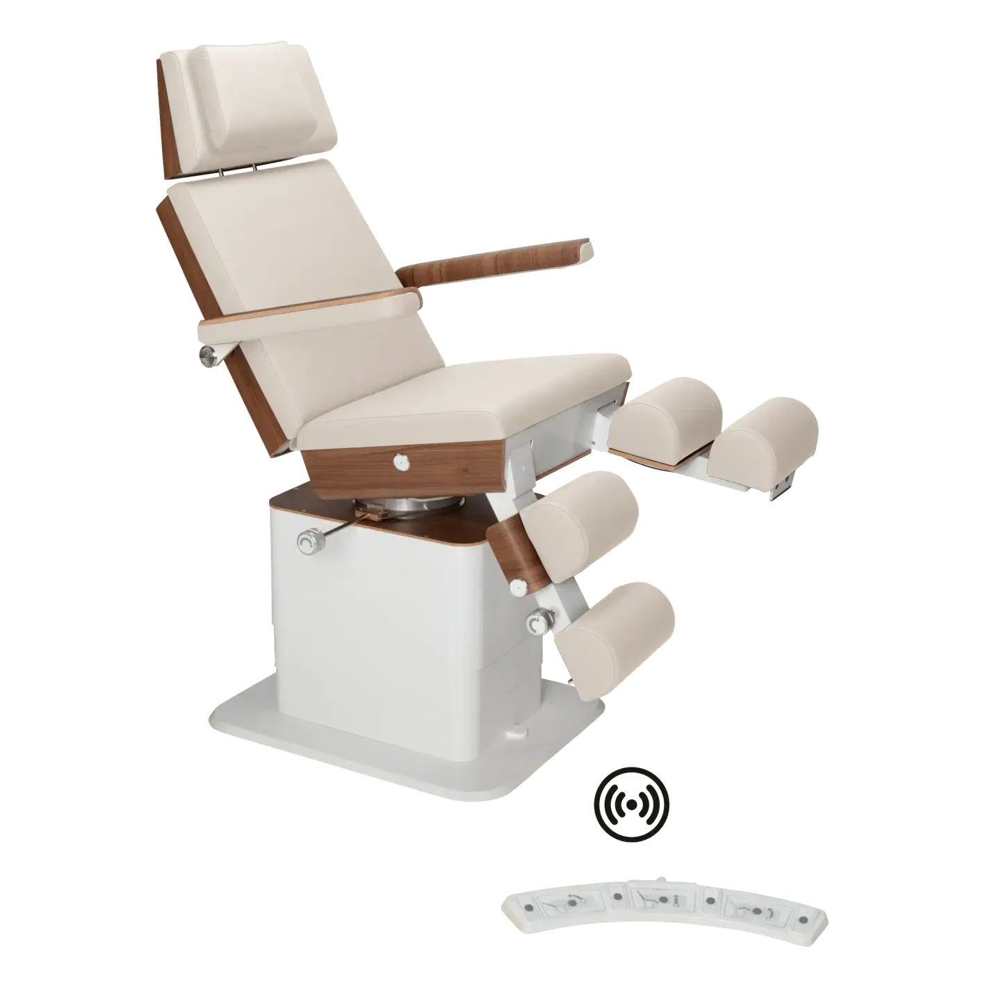 Fauteuil de pédicurie - MOON - Relevage électrique - Wifi - Ruck My Podologie  Naturel-5-moteurs-Noyer