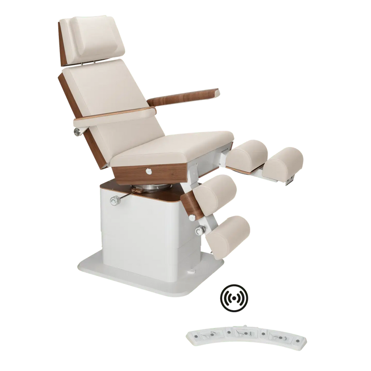 Fauteuil de pédicurie - MOON - Relevage électrique - Wifi - Ruck My Podologie  Naturel-5-moteurs-Noyer