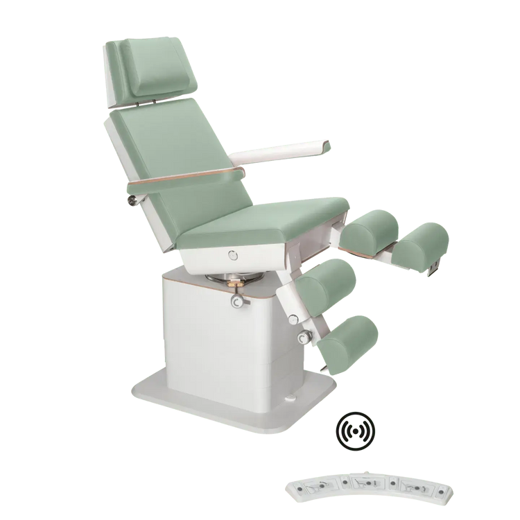 Fauteuil de pédicurie - MOON - Relevage électrique - Wifi - Ruck My Podologie  Sauge-5-moteurs-Blanc