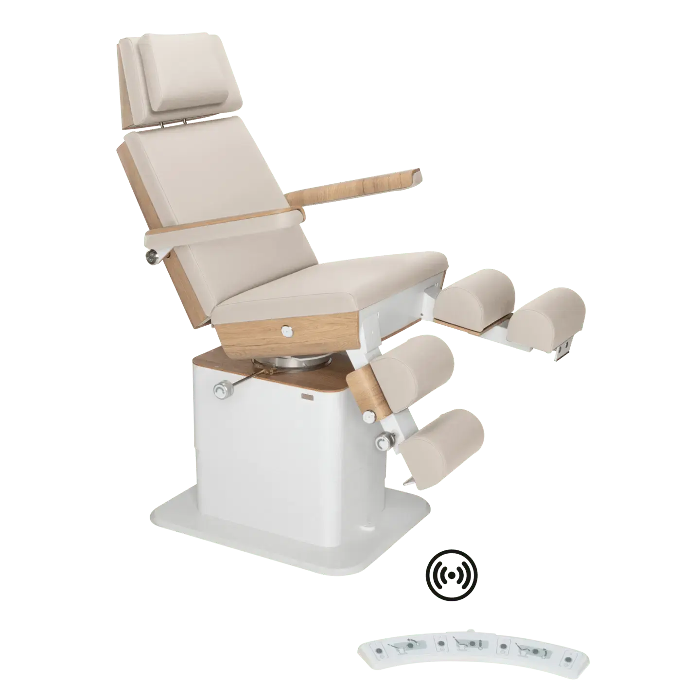 Fauteuil de pédicurie - MOON - Relevage électrique - Wifi - Ruck My Podologie  Naturel-5-moteurs-Chêne