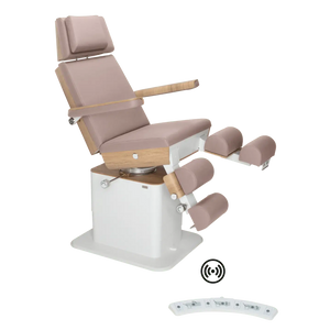 Fauteuil de pédicurie - MOON - Relevage électrique - Wifi - Ruck My Podologie  Taupe-5-moteurs-Chêne