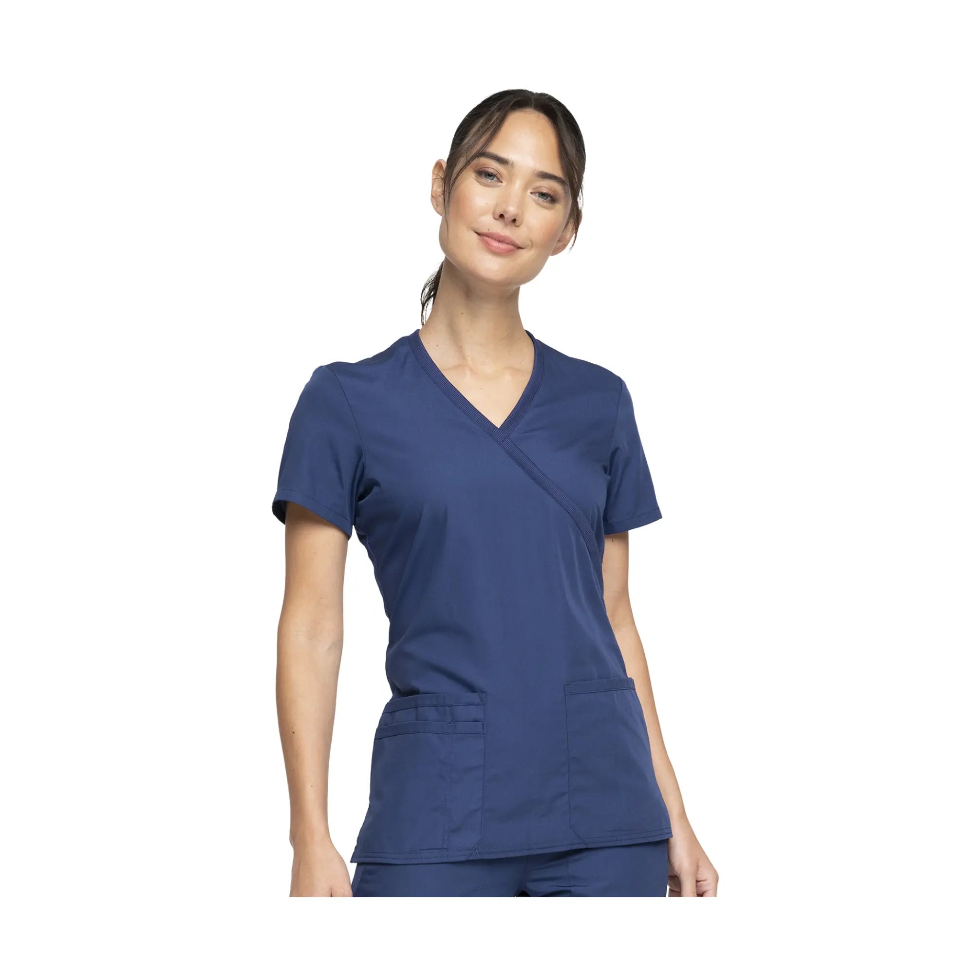 Limoges - Tunique médicale - Effet cache-coeur - Manches courtes - Femme - Cherokee Cherokee Authentic Workwear Bleu-Marine-3XL