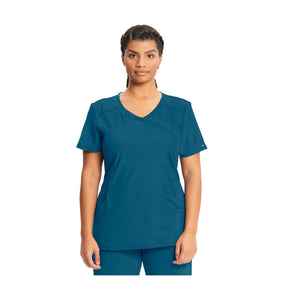Ondres - Tunique médicale - Cache-coeur - 66 cm - Femme - Cherokee - Couleur 1 Cherokee Medical Uniforms Bleu-Caraïbes-3XL