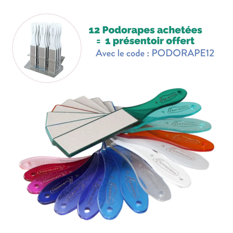 Podorape de pédicurie - Grain fin et moyen - 16 coloris disponibles - 27 cm Podorape