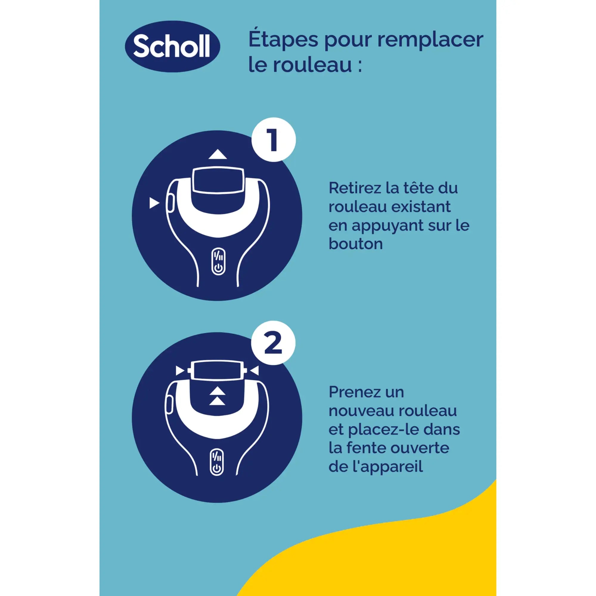 Recharge Rouleau Contour - Râpe de Pédicurie Électrique - Velvet Smooth - Scholl Scholl