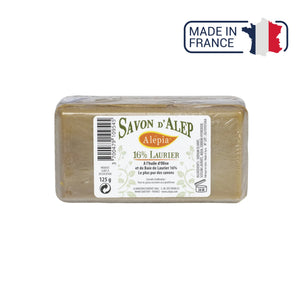Savonnette d'Alep 16% laurier - 125 g - Alépia Alépia