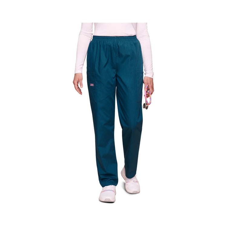 Seignosse - Pantalon cargo médical - Femme - Cherokee - Couleur 1 Cherokee Authentic Workwear  Bleu-Caraïbes-XXXL