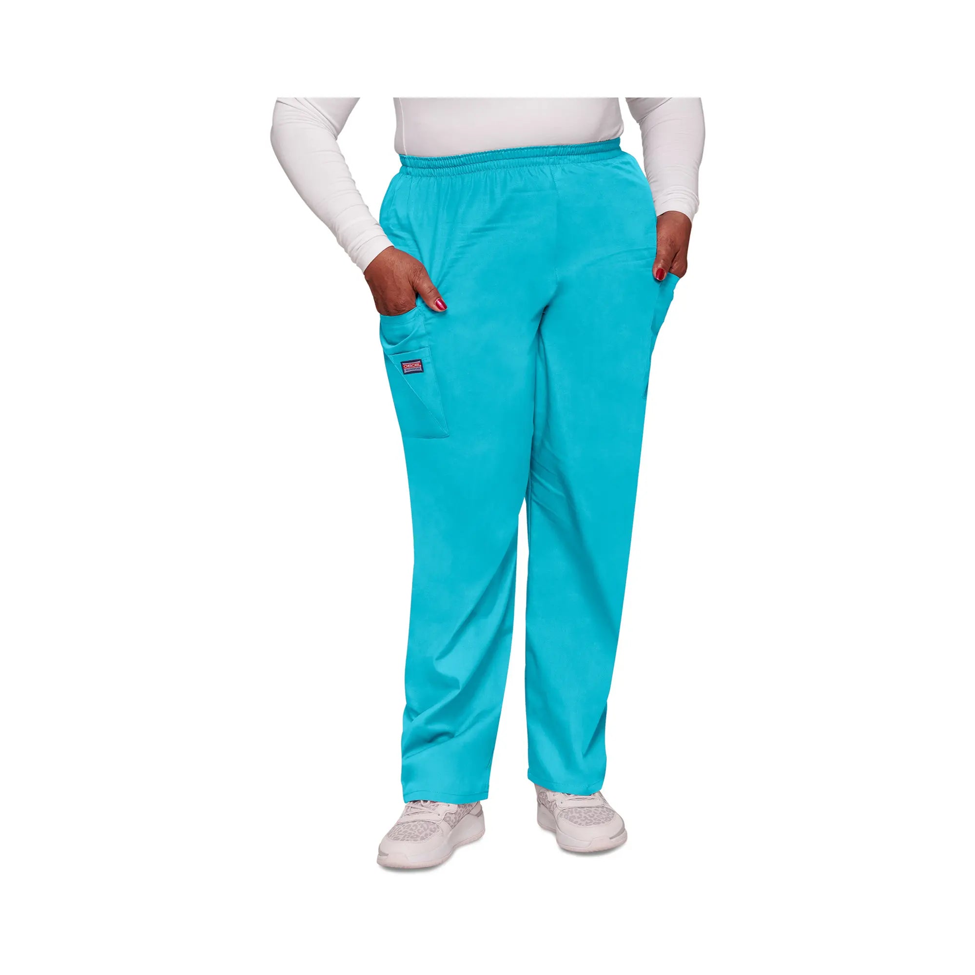 Seignosse - Pantalon cargo médical - Femme - Cherokee - Couleur 1 Cherokee Authentic Workwear Bleu-Turquoise-XXXL