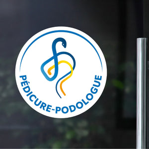 Sticker vitrine Pédicure-Podologue ONPP - Pour votre cabinet de podologie My Podologie  Diamètre-60-cm-Extérieur