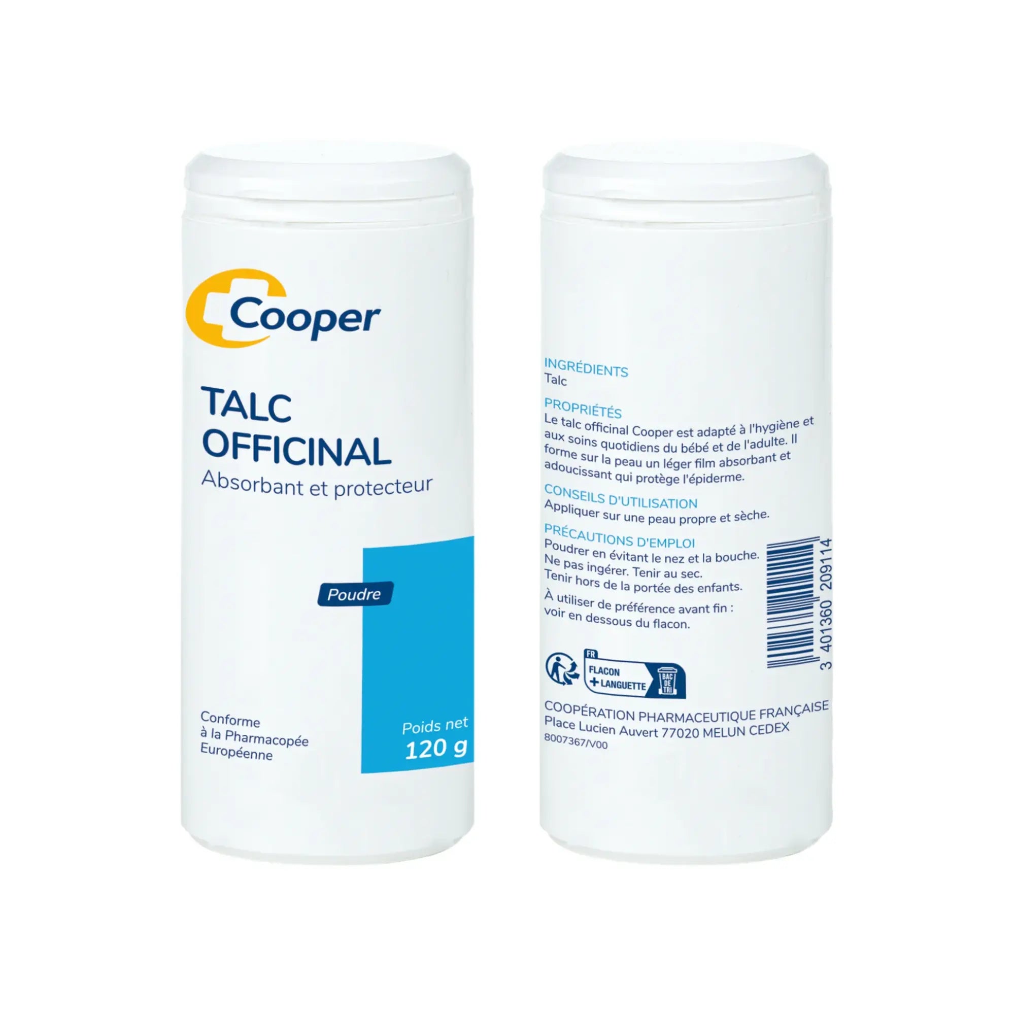 Talc poudreuse 120g - Cooper Cooper