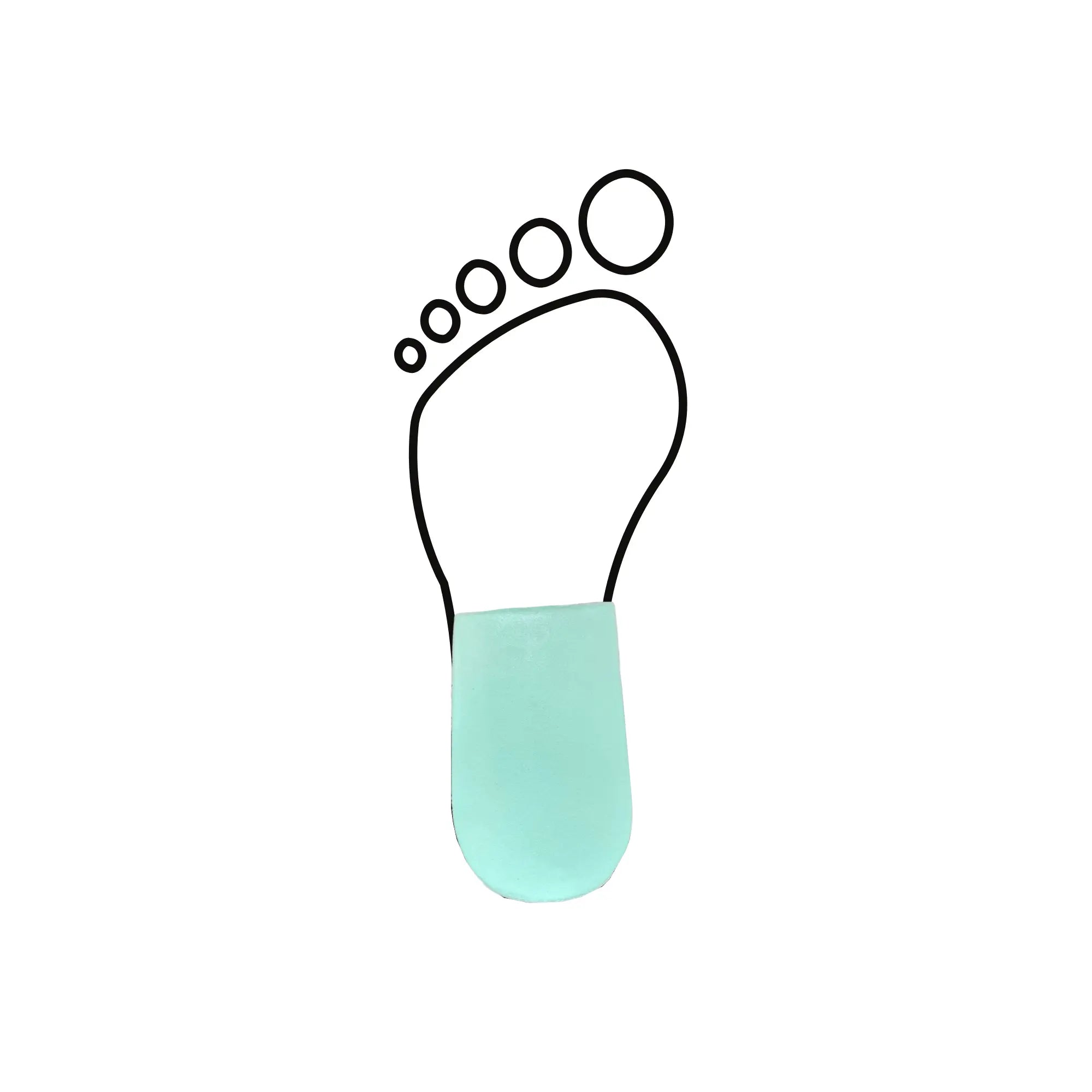 Talonnette courte en mousse de latex - Shore 25-35 - 5 mm - Vert - My Podologie
