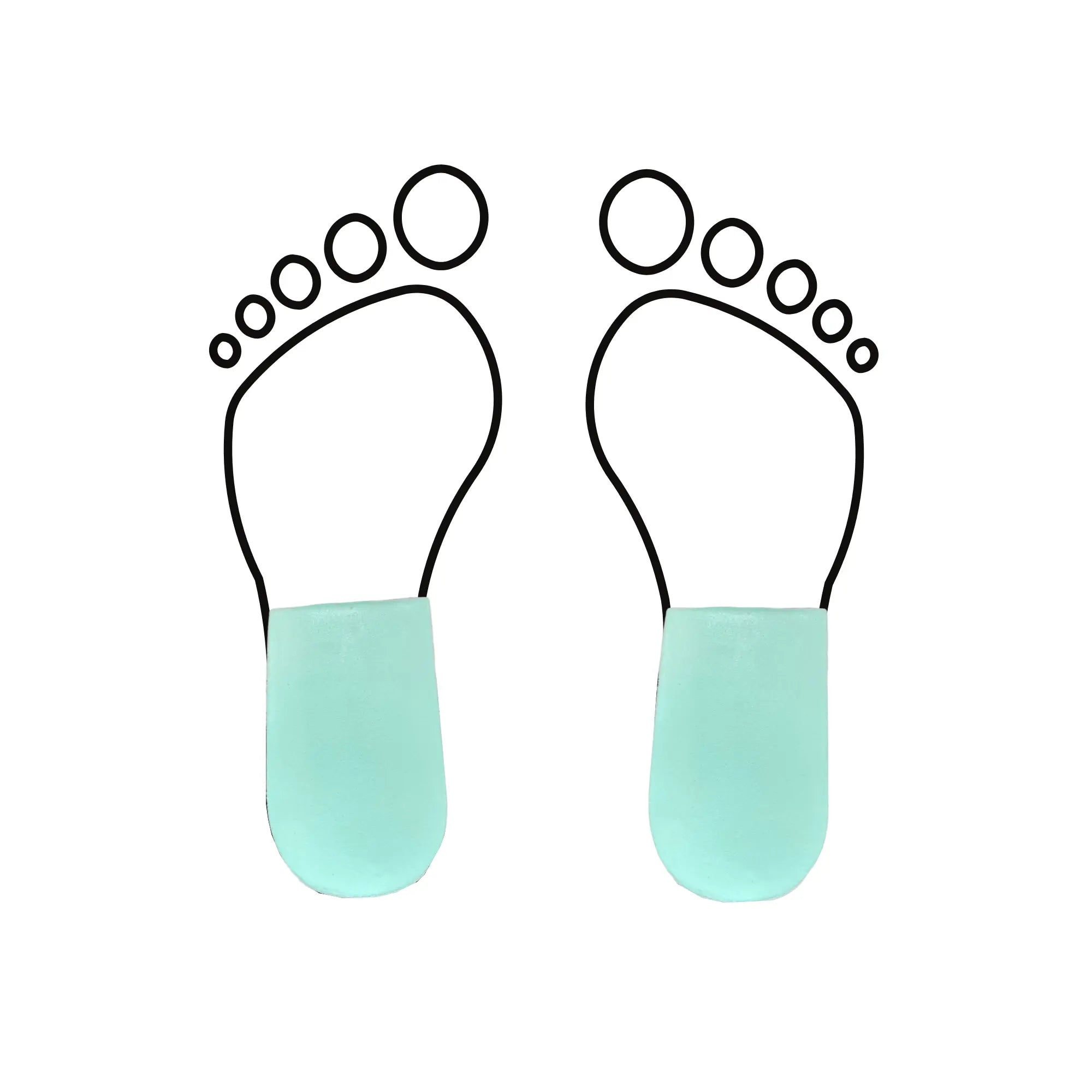 Talonnette courte en mousse de latex - Shore 25-35 - 5 mm - Vert - My Podologie