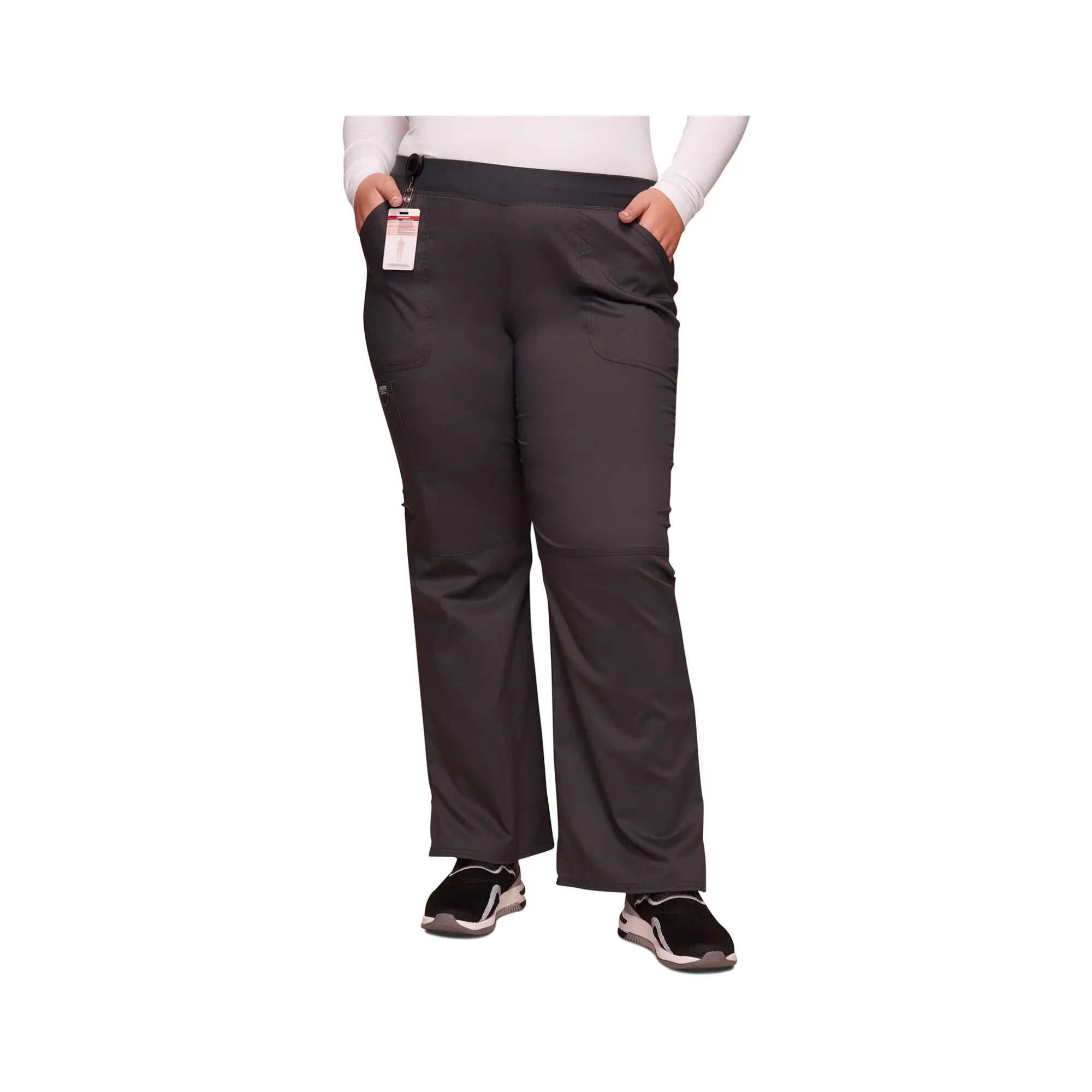 Villeurbanne - Pantalon droit taille mi-haute - Femme - Cherokee Cherokee Authentic Workwear Anthracite-3XL