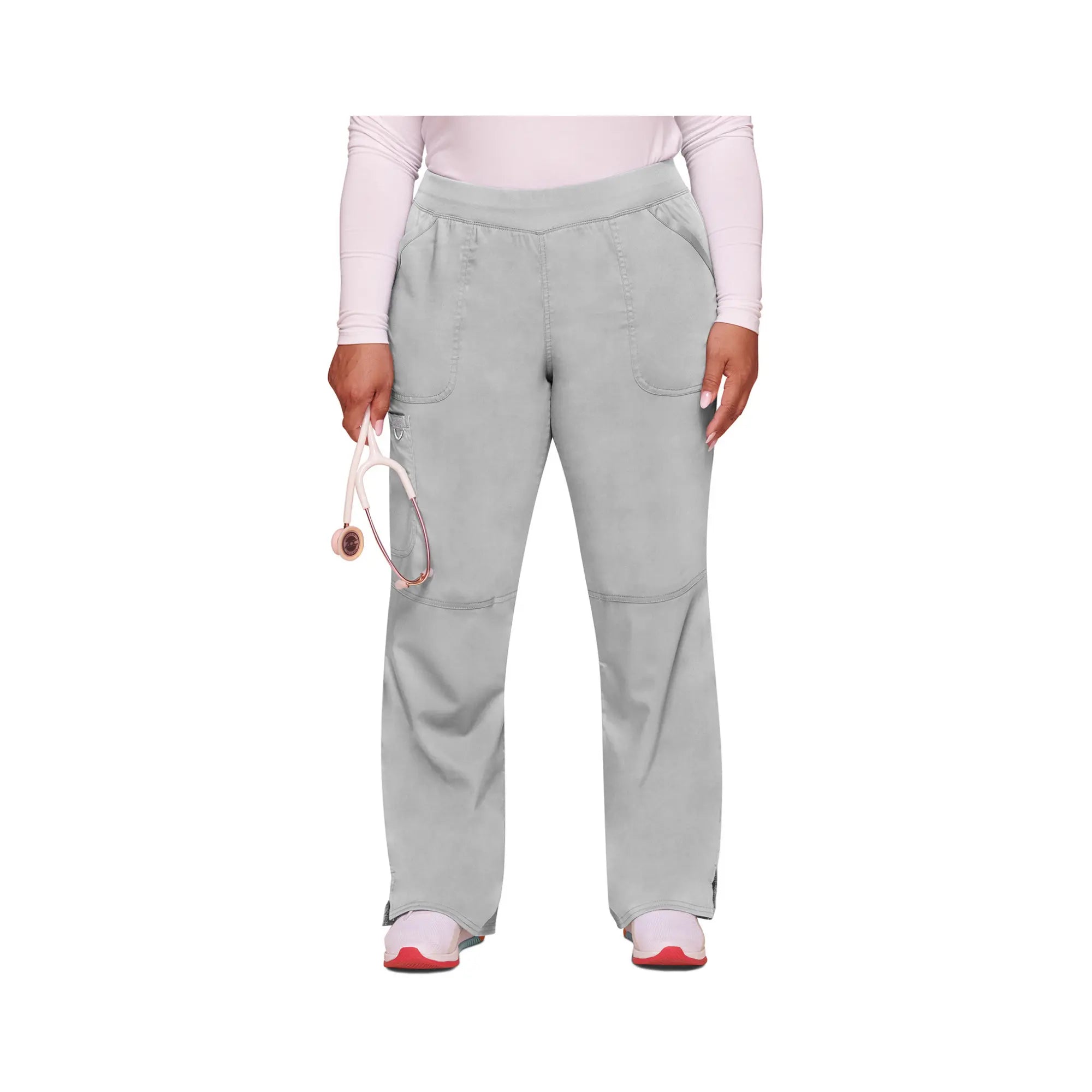 Villeurbanne - Pantalon droit taille mi-haute - Femme - Cherokee Cherokee Authentic Workwear Blanc-3XL