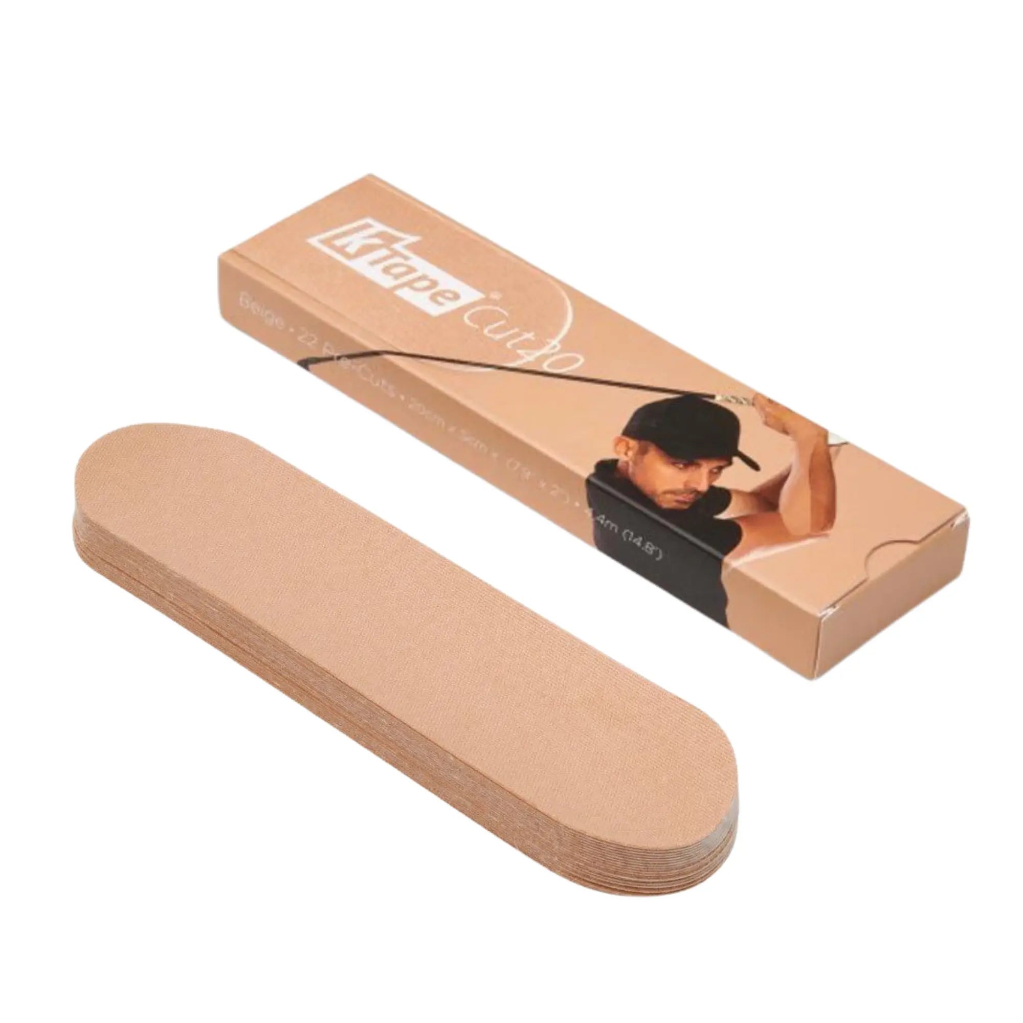 22 Bandes taping prédécoupées - 20 cm - K-Tape Cut K-Tape  Beige