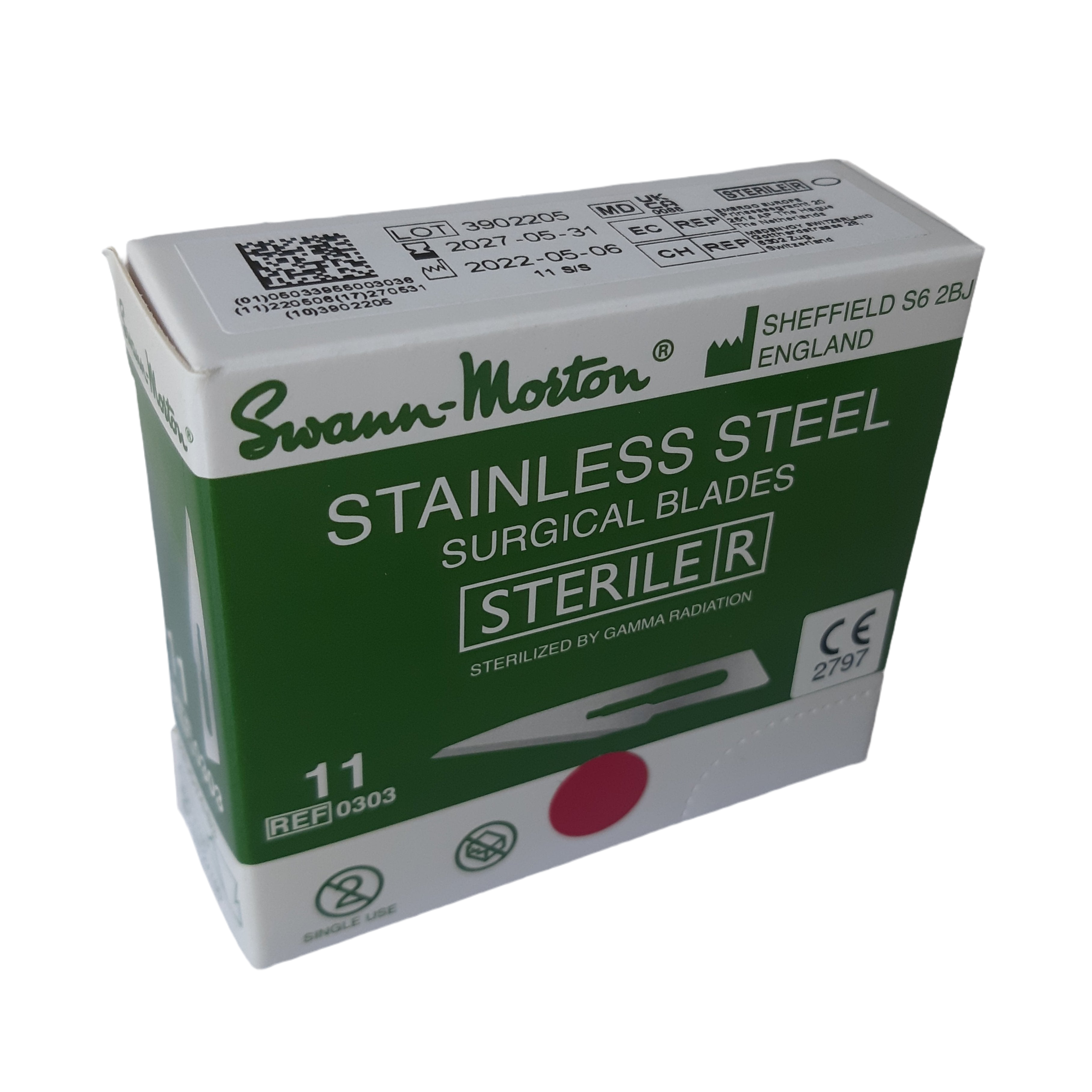 Lame chirurgicale stérile en acier inoxydable Swann-Morton Swann-Morton 