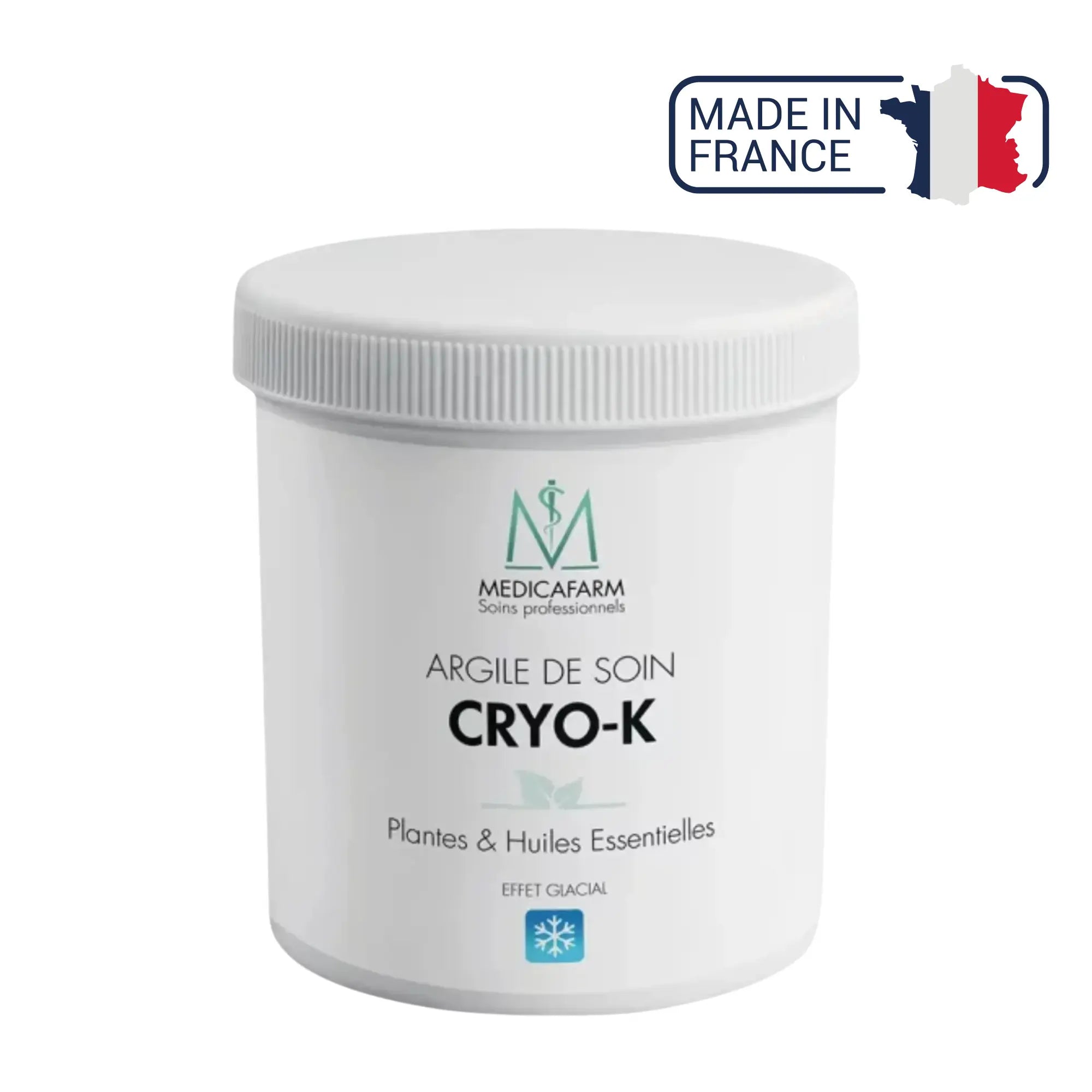 Argile de soin cryo-Argil "effet glacial" - Pot de 250g ou 500g - Medicafarm Medicafarm  500-g
