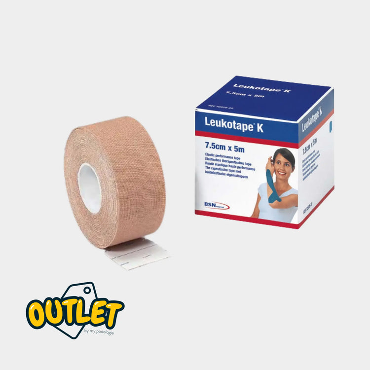 Bande adhésive élastique pour taping 7.5cm x 5m - Couleur Chair - Leukotape K - BSN Medical // Destockage Destockage 