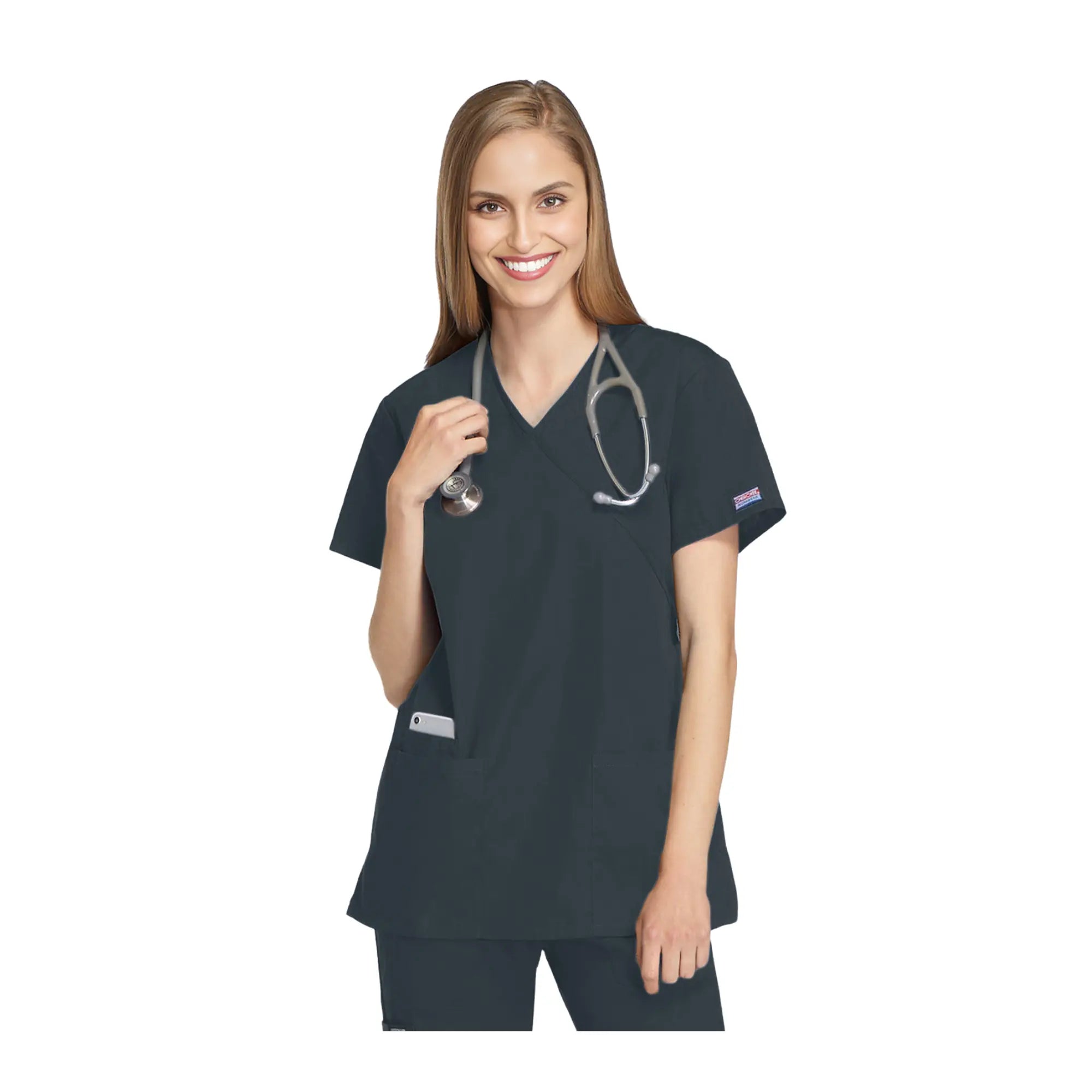 Bayonne - Tunique médicale - Effet cache-coeur  - Manches courtes - Femme - 72 cm - Cherokee Cherokee Authentic Workwear 
