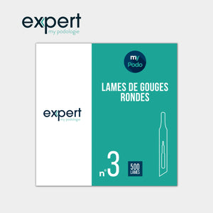 Boîte de 500 lames de gouges rondes - Expert by My Podologie Expert  N-3