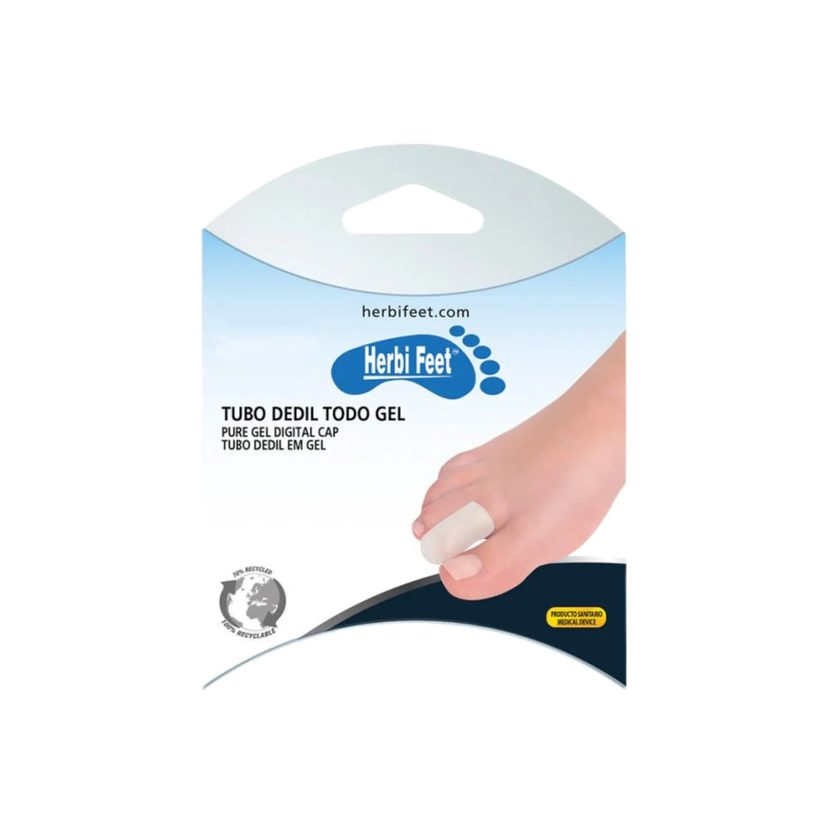 Capuchon d'orteil pur gel - Paquet de 6 pièces Herbifeet 