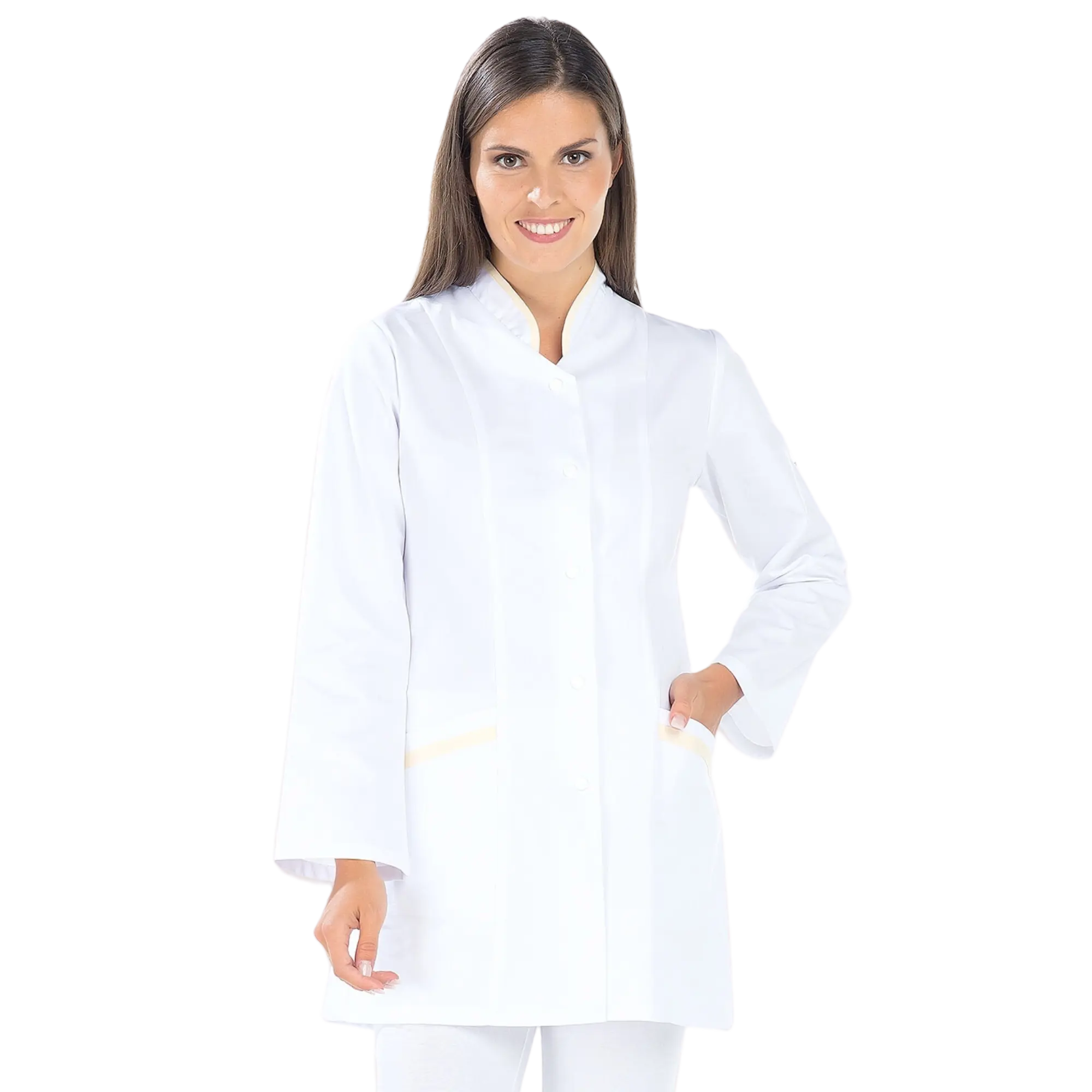 Capucine - Tunique - MLT - Femme - 80 cm My Blouse  Sergé-Blanc-Beige-Clair-T6-XXXL